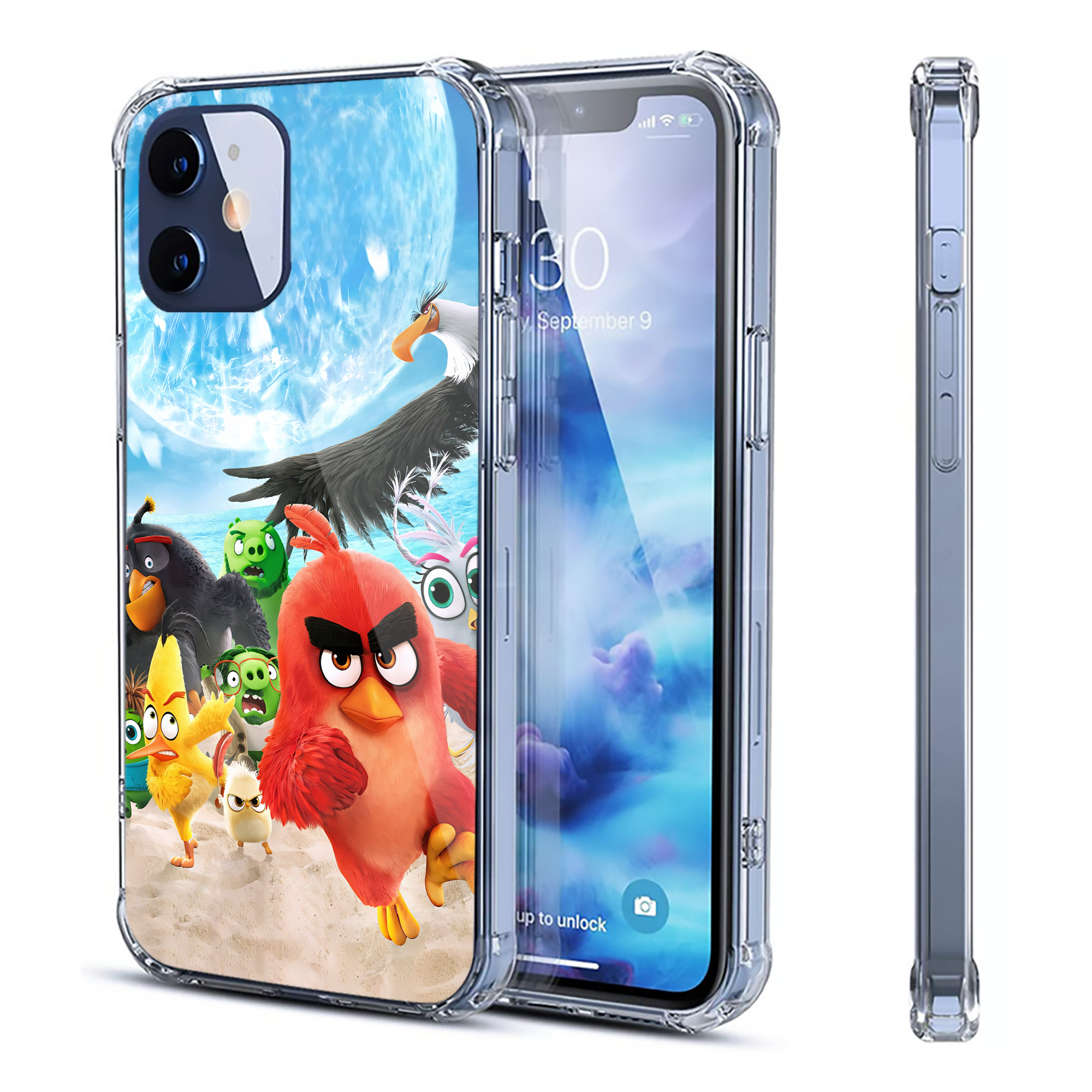 （画像用） Angry Birds アングリーバード 【iPhone 12シリーズ対応】透明スマホケース（クリアソフトケース）